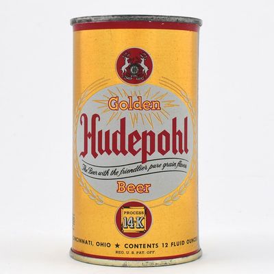 Sale Photo Thumbnail #247: Hudepohl Golden Beer Flat Top 84-12 EXCEPTIONAL