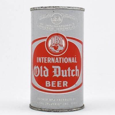 Sale Photo Thumbnail #252: International Old Dutch Beer Flat Top ENAMEL SILVER 85-31