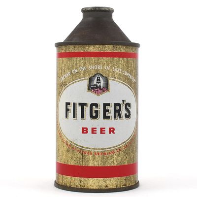 Sale Photo Thumbnail #171: Fitgers Beer Cone Top 162-18 SCARCE WHITE TEXT
