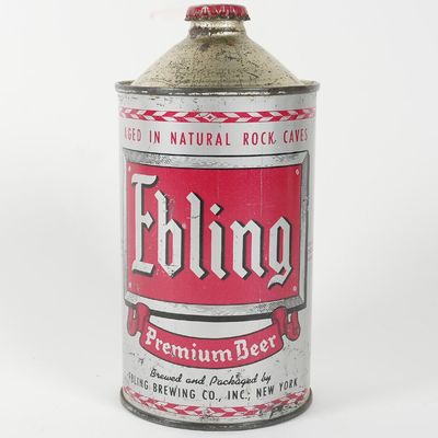 Sale Photo Thumbnail #150: Ebling Premium Beer Quart Cone Top 207-5 SCARCE