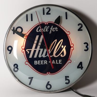 Sale Photo Thumbnail #521: Hulls Call For Beer Ale Telechron Illuminated RPG Clock OUTSTANDING