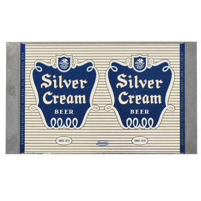 Sale Photo Thumbnail #443: Silver Cream Beer Unrolled Flat Top Sheet 134-13 MINTY