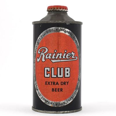 Sale Photo Thumbnail #371: Rainier Club Extra Dry Beer Cone Top 180-19