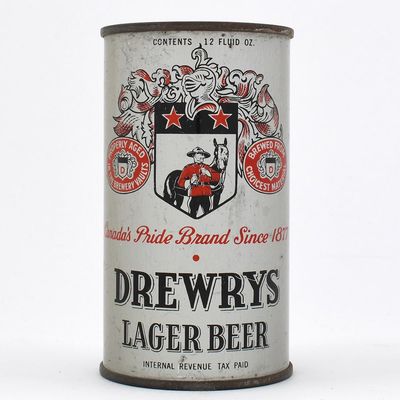 Sale Photo Thumbnail #143: Drewrys Lager Beer Instructional Flat Top 55-32 OI 201
