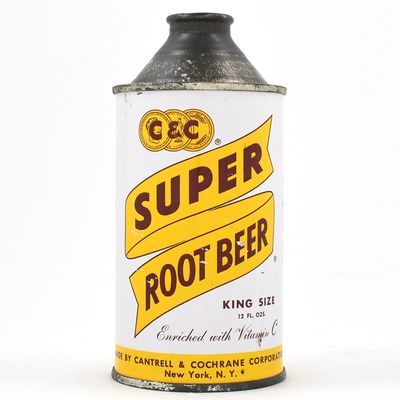 Sale Photo Thumbnail #91: C and C Super Root Beer Soda Cone Top NEW YORK EXCELLENT