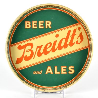 Sale Photo Thumbnail #588: Breidts Beer and Ales 1930s Serving Tray ELECTRO-CHEMICAL