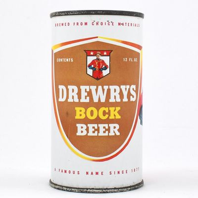 Sale Photo Thumbnail #141: Drewrys Bock Beer Flat Top DREWRYS BOCK LID 57-7 EXCELLENT