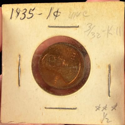 US 1935 Lincoln Cent Wheat Ears Reverse Philadelphia Mint