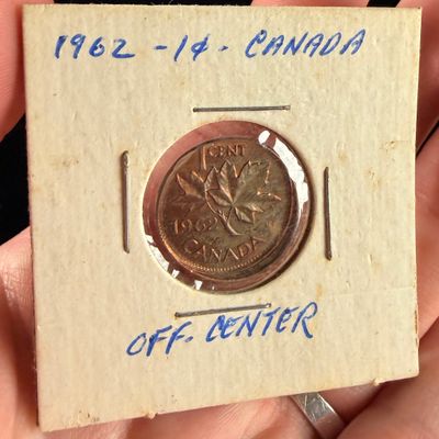1962 CA 1 Cent, Off-Center Strike Error