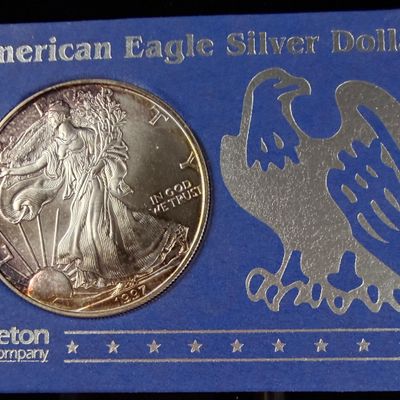 1997 US American Eagle Silver Dollar 1oz Fine Silver