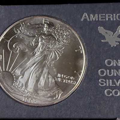 1993 US $1 American Silver Eagle 1 oz Fine Silver Bullion Coin