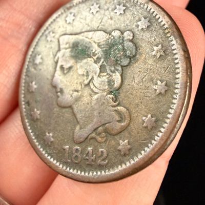 US 1842 Braided Hair Large Cent