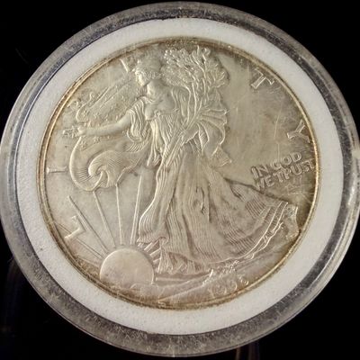 1996 US American Silver Eagle One Dollar 1 oz Fine Silver Coin