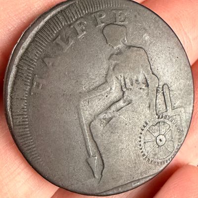 UK 1791 Macclesfield Halfpenny Conder Token Off-Center Strike