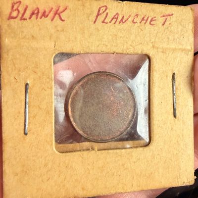 US Lincoln Cent Type II Blank Copper Planchet Error