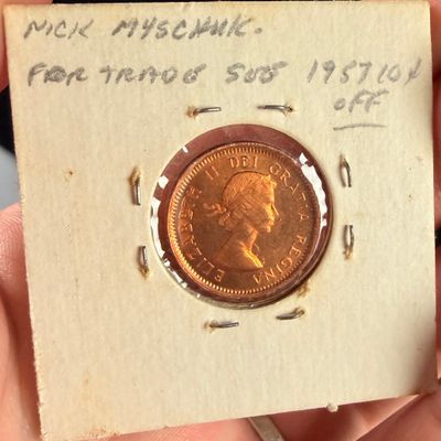1963 Canada 1-Cent Coin Broadstrike Mint Error