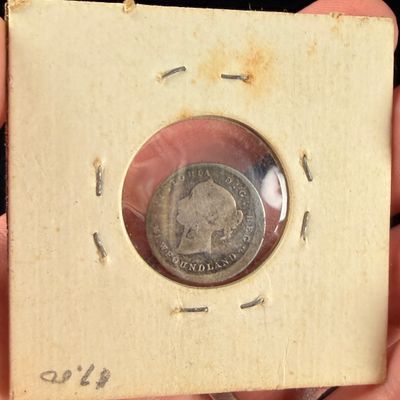 1865 NL Silver 5 Cents - Off-Center Strike