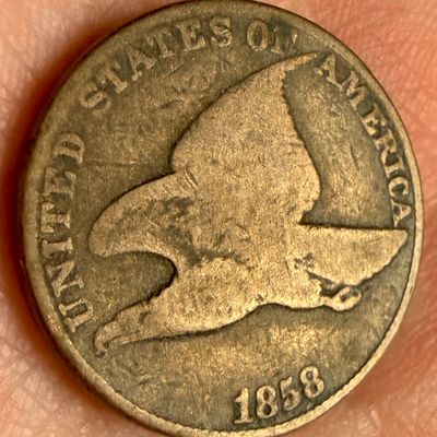 1858 US Flying Eagle Cent, Large Letters