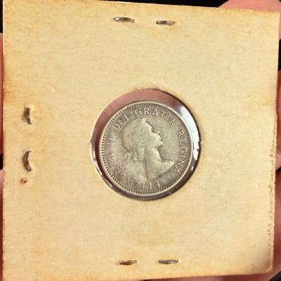 CA 1953 Silver 10 Cents Coin