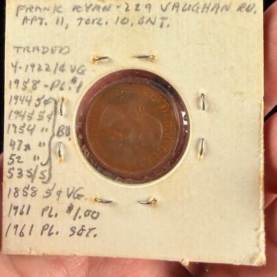 1956 CA 1-Cent Coin, Double Struck Error Variety