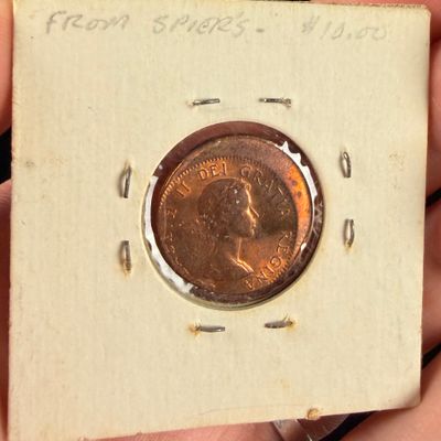 1960 CAN 1 Cent Off-Center Strike Mint Error