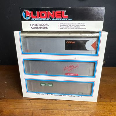 Sale Photo Thumbnail #142: Lionel O/O27 Gauge Three Intermodal Container Set, No. 6-12855