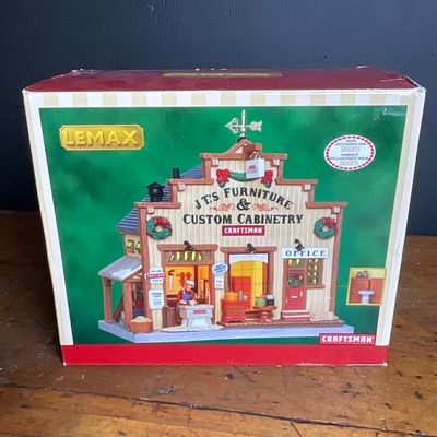 Sale Photo Thumbnail #155: Lemax 25421 J.T.'s Furniture & Custom Cabinetry Sears Exclusive Lighted Building with Box