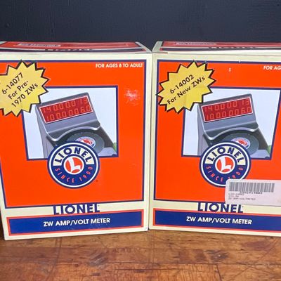 Sale Photo Thumbnail #140: A Pair of Lionel ZW Amp/Volt Meters Models 6-14077 and 6-14002