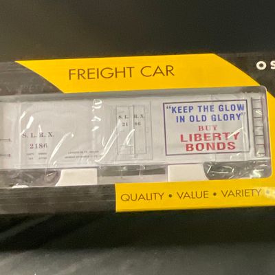 Sale Photo Thumbnail #53: K-Line O Scale SLRX 2186 Billboard Boxcar Buy Liberty Bonds in Original Box