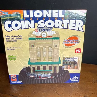 Sale Photo Thumbnail #149: Lionel Talking Coin Sorter Animated Bank in Original Box