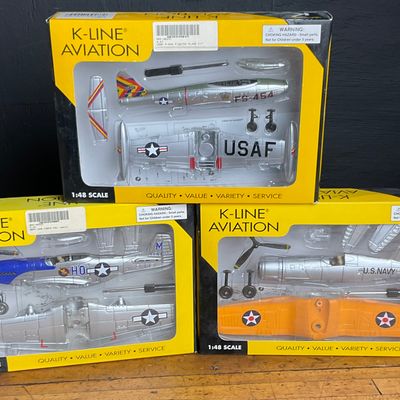 Sale Photo Thumbnail #131: Three K-Line Aviation 1:48 Scale Model Airplane Assembly Kits