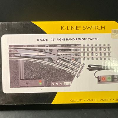 Sale Photo Thumbnail #33: K-Line K-0376 O Gauge 42 Inch Right Hand Remote Control Switch with Original Box