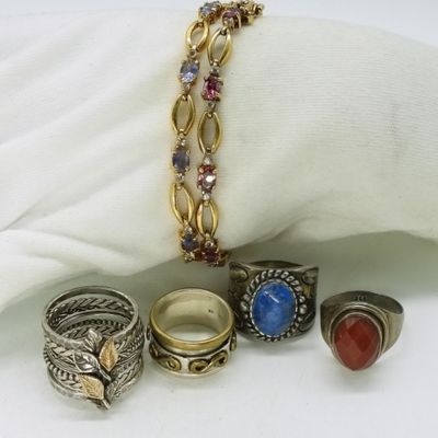 Multi Tone Sterling Rings & Bracelets