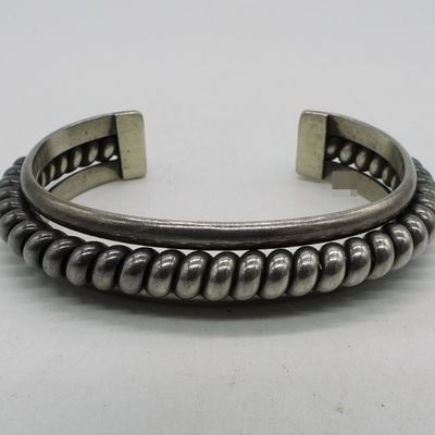 Heavy Sterling Cuff Bracelet-Twist Design