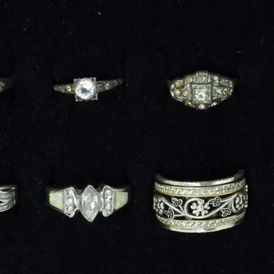 7 Vintage Sterling Rings