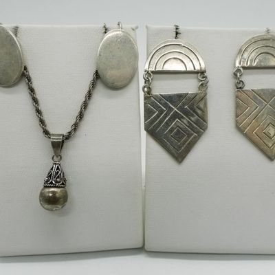 Taxco Sterling Earrings & Necklace