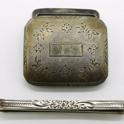 Sterling Silver Belt Buckle & Money Clip