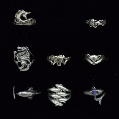 Sterling Silver Figural Ring Lot