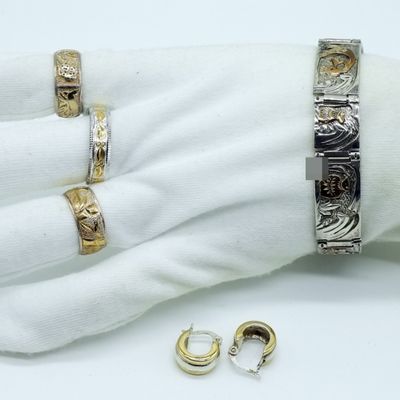 Sterling Silver Mixed Lot, Gold Accents