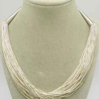 Sterling Silver Liquid Necklace, 18 Inches