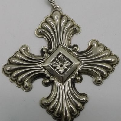 Reed & Barton Sterling Christmas Cross Ornament