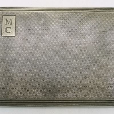 1919 Antique Sterling Engraved Wallet