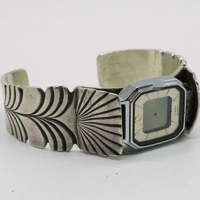 Sterling Navajo Watch Cuff Bracelet