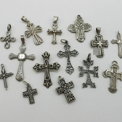 14 Sterling Cross Pendants