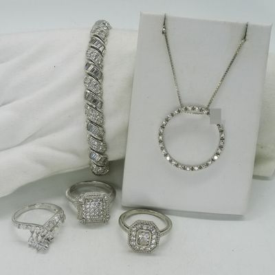 Bridal Style 925 Rings, Bracelet, Necklace