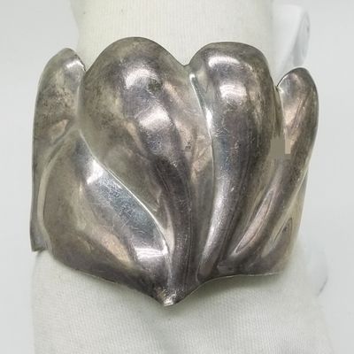 Sterling Taxco Mexico Cuff Bracelet