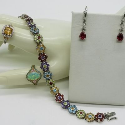 Gorgeous Sterling Gemstone Rings & More