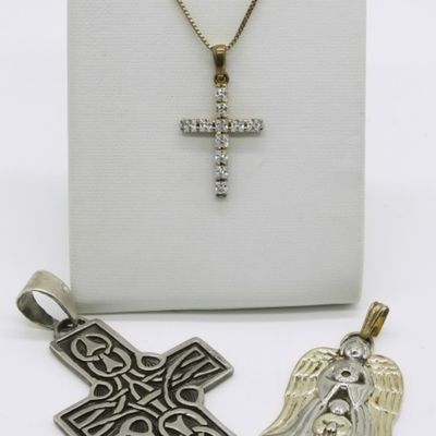 Sterling Religious Pendant Lot