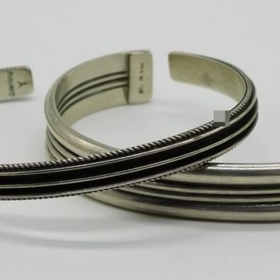 Sterling Cuff Bracelets, Pair