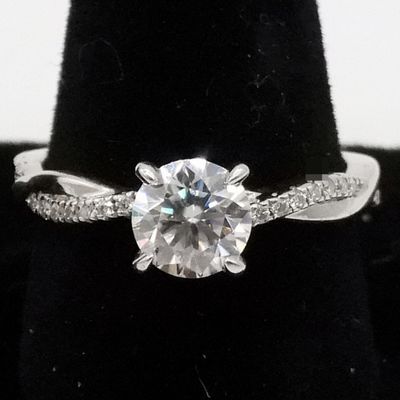 Sterling Moissanite Engagement Ring